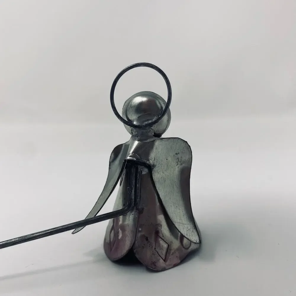 Silver angel candle snuffer Christmas holiday decor